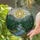 Intricate Stained Glass Golden Sun Mountain River Forest Landscape Jewel Tones Stained Glass Suncatcher - 1