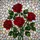 Red Roses Rose Leaves Tiffany Glass Mosaic - Ruby Emerald Jewel Tone Stained Glass Art Stained Glass Suncatcher - 5
