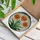 Three Orange Daisy Flowers Stained Glass Mosaic Art with Green Leaves - Tiffany Style Decor Stained Glass Suncatcher - 3