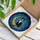 Black White Tuxedo Cat Golden Crescent Moon Celestial Night Sky Tiffany Jewel Tone Glass Stained Glass Suncatcher - 3