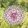 Large Rose Pink Textured Heart Stained Glass Mosaic & Six Smaller Hearts Art Stained Glass Suncatcher - 2
