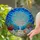 Stained Glass Coral Reef Ocean Sea Life Tiffany Style - Deep Blue Turquoise Water Art Stained Glass Suncatcher - 1