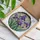 Vibrant Purple Iris Stained Glass Mosaic - Tiffany Style Translucent Floral Window Art Decor Stained Glass Suncatcher - 3