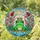Green Frog Red Eyes Gold Crown Stained Glass Pond Flowers & Cloudy Sky Home Decor Stained Glass Suncatcher - 2