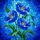 Blue Poppy Flowers Stained Glass Mosaic Art - Tiffany Style Window Panel Home Decor Gift Stained Glass Suncatcher - 5