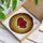 Stained Glass Overlapping Hearts Suncatcher - Ruby Red White Amber Golden Yellow Mosaic Art Stained Glass Suncatcher - 3