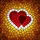 Stained Glass Overlapping Hearts Suncatcher - Ruby Red White Amber Golden Yellow Mosaic Art Stained Glass Suncatcher - 5