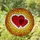 Stained Glass Overlapping Hearts Suncatcher - Ruby Red White Amber Golden Yellow Mosaic Art Stained Glass Suncatcher - 2