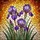Detailed Purple Iris Stained Glass Flowers Tiffany Style Mosaic Window Decor Gift Stained Glass Suncatcher - 5