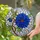 Blue Dahlia Stained Glass Flower Mosaic Art - Tiffany Style Jewel Tone Home Decor Gift Stained Glass Suncatcher - 1