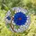 Blue Dahlia Stained Glass Flower Mosaic Art - Tiffany Style Jewel Tone Home Decor Gift Stained Glass Suncatcher - 2