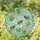 Three Busy Honeybees Pink Flowers Green Leaves Tiffany Style Stained Glass Art Stained Glass Suncatcher - 2