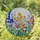 Stained Glass Wildflower Meadow Garden Mosaic - Orange Yellow Blue Purple Tulip Decor Stained Glass Suncatcher - 2