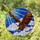 Bald Eagle Mid-Flight Stained Glass Tiffany Style Sky Mosaic - Radiant Sun Clouds Stained Glass Suncatcher - 2
