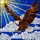 Bald Eagle Mid-Flight Stained Glass Tiffany Style Sky Mosaic - Radiant Sun Clouds Stained Glass Suncatcher - 5