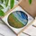 Golden Wheat Field Stained Glass - Green Hills Sky Clouds Tiffany Style Art Home Decor Stained Glass Suncatcher - 3