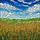 Golden Wheat Field Stained Glass - Green Hills Sky Clouds Tiffany Style Art Home Decor Stained Glass Suncatcher - 5