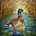 Highly Detailed Tiffany Glass Mallard Hen Duckling - Water Lily Mosaic Nature Lover Gift Stained Glass Suncatcher - 5