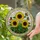 Tiffany Glass Sunflowers Monarch Butterflies - Golden Yellow & Emerald Green Nature Decor Stained Glass Suncatcher - 1