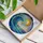 Magnificent Ocean Wave Sun Stained Glass Art - Tiffany Style Mosaic Seafoam Patterns Stained Glass Suncatcher - 3