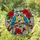 Blue Gold Macaws Hibiscus Flowers Tiffany Glass Mosaic Art – Nature Bird Lover Gift Stained Glass Suncatcher - 2
