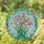 Seven Blooming Tulip Flowers Intricate Tiffany Stained Glass Mosaic - Pink Orange Green Teal Stained Glass Suncatcher - 2