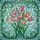 Seven Blooming Tulip Flowers Intricate Tiffany Stained Glass Mosaic - Pink Orange Green Teal Stained Glass Suncatcher - 5