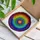 Rainbow Spiral Stained Glass Mosaic Art Tiffany Style Intricate Tessellated Pattern Stained Glass Suncatcher - 3