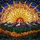 Tiffany Glass Sun Mountain Forest Evergreen Autumn Foliage Sky Rays Clouds Stained Glass Suncatcher - 5