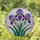 Purple Iris Stained Glass Mosaic - Tiffany Style Floral Window Art Gift for Home Decor Stained Glass Suncatcher - 2