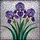 Purple Iris Stained Glass Mosaic - Tiffany Style Floral Window Art Gift for Home Decor Stained Glass Suncatcher - 5