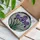 Purple Iris Stained Glass Mosaic - Tiffany Style Floral Window Art Gift for Home Decor Stained Glass Suncatcher - 3
