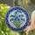 Forget-Me-Not Blue Yellow Stained Glass Flowers - Tiffany Style Intricate Floral Mosaic Art Stained Glass Suncatcher - 1