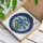 Forget-Me-Not Blue Yellow Stained Glass Flowers - Tiffany Style Intricate Floral Mosaic Art Stained Glass Suncatcher - 3