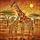 Protective Giraffe Mom & Baby Stained Glass Art African Savannah Mosaic Landscape Stained Glass Suncatcher - 5