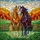 Horses Stained Glass Tiffany Style - Chestnut Bay Pair Pasture Autumn Trees Sky Stained Glass Suncatcher - 5