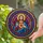 Jesus Christ Sacred Heart Stained Glass Mandala - Tiffany Jewel Tones Art Home Decor Stained Glass Suncatcher - 1