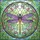 Dragonfly Stained Glass Tiffany Style Garden Flowers - Purple Wings Blue Body Jewel Tones Stained Glass Suncatcher - 5