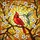 Red Cardinal Hummingbird Tiffany Glass Mosaic Flowers - Sun-Drenched Nature Lover Decor Stained Glass Suncatcher - 5