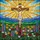 Jesus Christ Crucified Stained Glass Sunburst Wildflowers Faith-Inspired Home Decor Stained Glass Suncatcher - 5