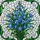 Bell-shaped Blue Flowers Stained Glass Tiffany Art - Intricate Mosaic Floral Home Decor Stained Glass Suncatcher - 5