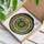 Bright Succulent Stained Glass Rosette Mosaic - Tiffany Jewel Tone Window Decor Stained Glass Suncatcher - 3