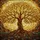 Ancient Gnarled Tree of Life Stained Glass Autumn Leaves Mosaic Sky Tiffany Style Stained Glass Suncatcher - 5