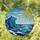 Majestic Ocean Wave Sun Tiffany Style Stained Glass - Deep Blue Emerald Green Sky Art Stained Glass Suncatcher - 2
