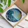 Majestic Ocean Wave Sun Tiffany Style Stained Glass - Deep Blue Emerald Green Sky Art Stained Glass Suncatcher - 3