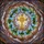Golden Cross Forget-Me-Not Tiffany Stained Glass Jewel Tones High Contrast Intricate Mosaic Stained Glass Suncatcher - 5