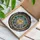 Golden Cross Forget-Me-Not Tiffany Stained Glass Jewel Tones High Contrast Intricate Mosaic Stained Glass Suncatcher - 3