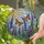Tiffany Style Stained Glass Butterflies Blooming Flowers Sun Mosaic Jewel Tones Stained Glass Suncatcher - 1