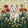 Westie Dog Tiffany Glass Poppies Wildflowers Dappled Light Stained Glass Art Stained Glass Suncatcher - 5