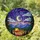 Golden Crescent Moon Campsite Tiffany Stained Glass Night Sky - Mountain Forest Stars Stained Glass Suncatcher - 2